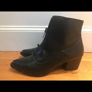 Black ankle boots size 8 or EU 39